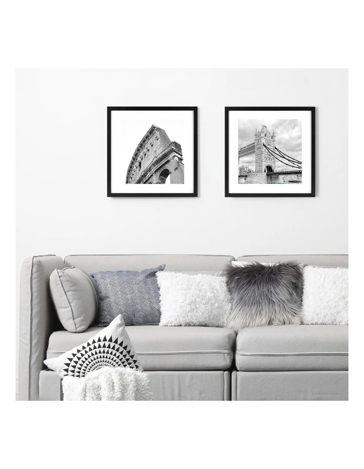 Premium Paradise Photo Frames 40x40cm Matt to 30x30cm Set Of 2 in Black