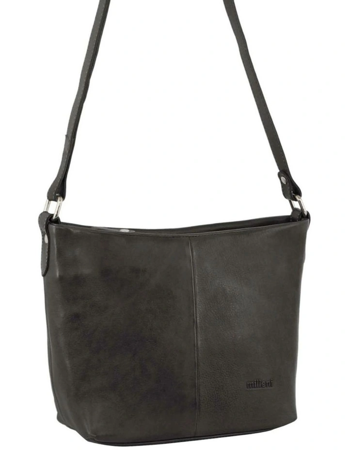 Nappa Leather Cross-Body Bag in Black