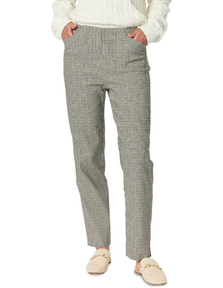 Gemma Check Pant in Toffee