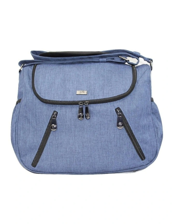Zoe Snowflake Blue Baby Bag