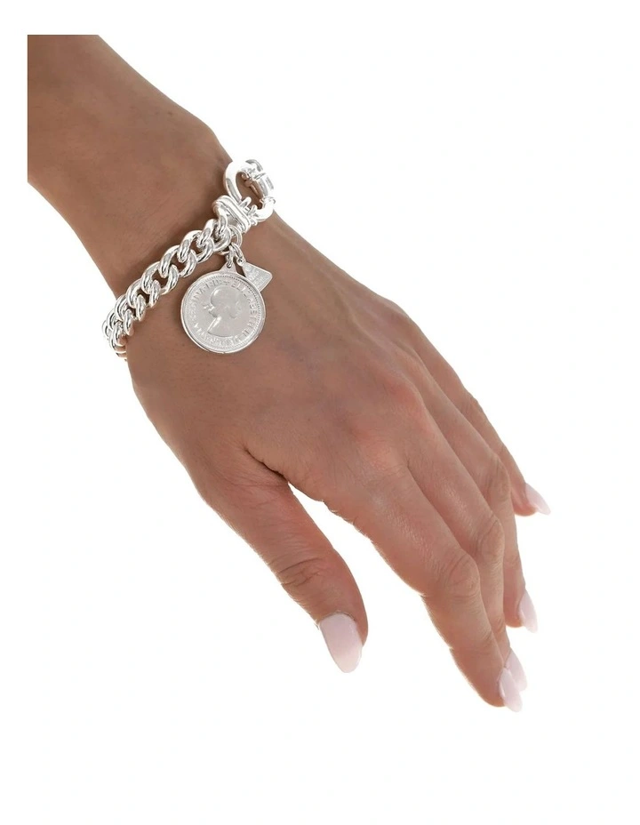 Small Mama Bracelet with Shilling in Silver