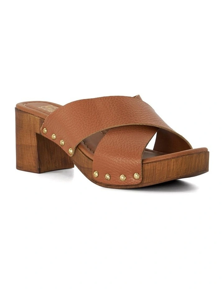 Jolene Heeled Sandal in Tan