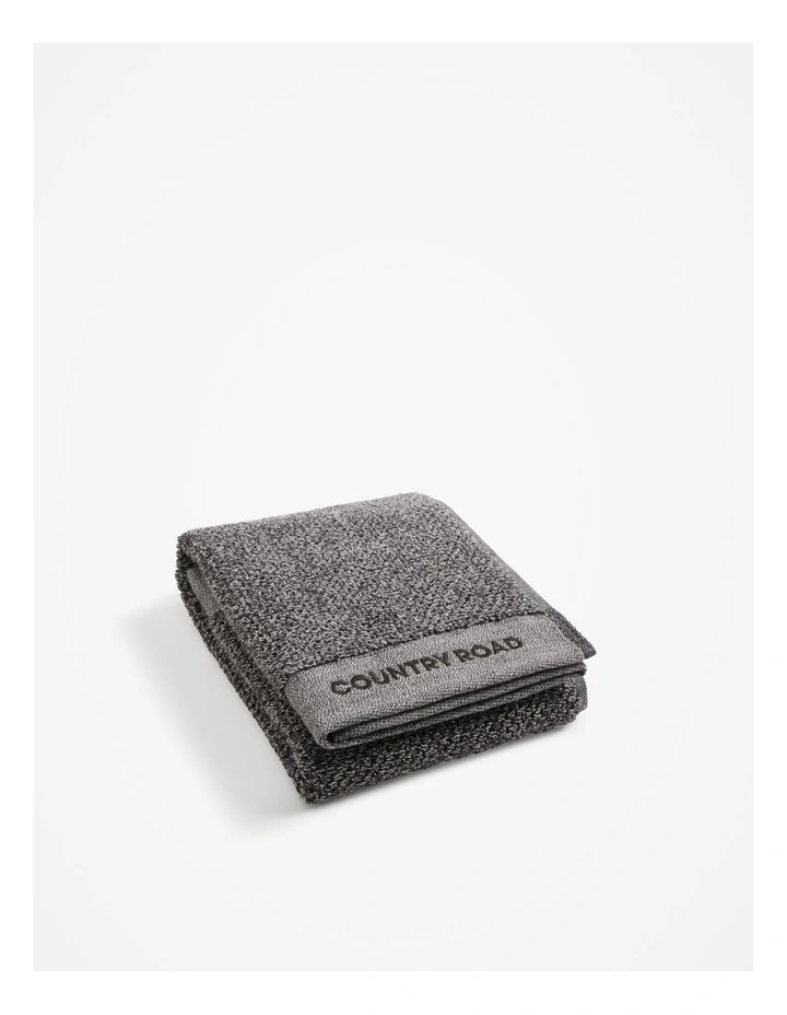 Calo Australian Cotton Hand Towel in Charcoal Marle