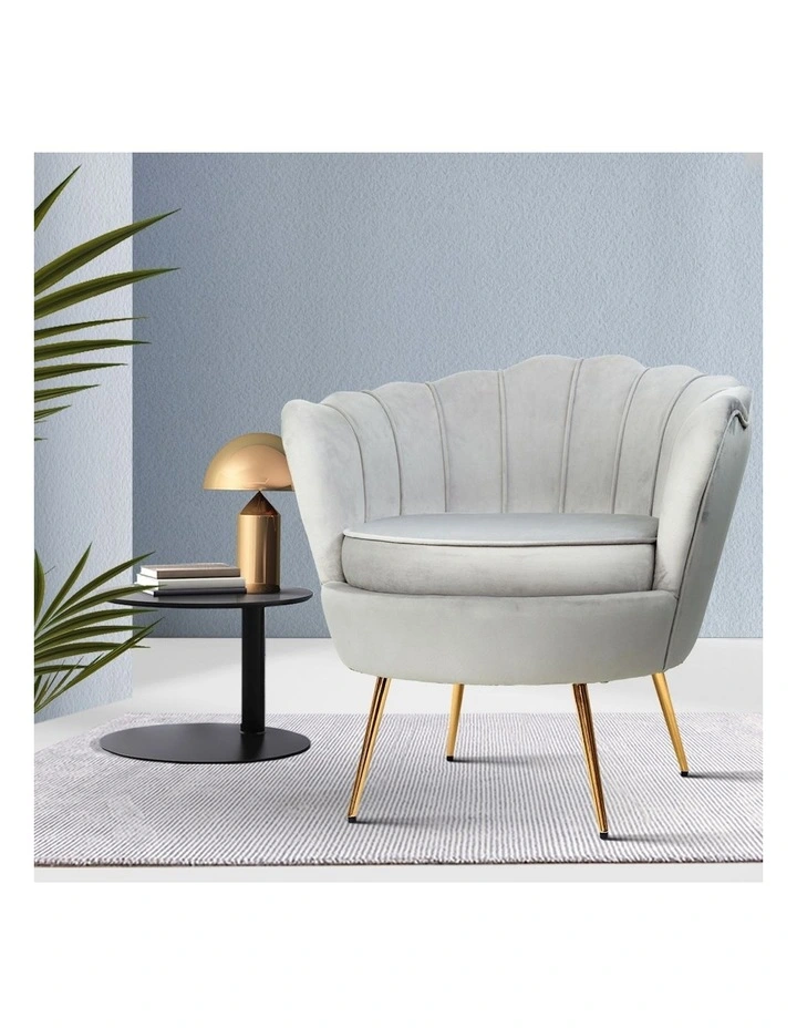 Armchair Velvet in Grey Callista