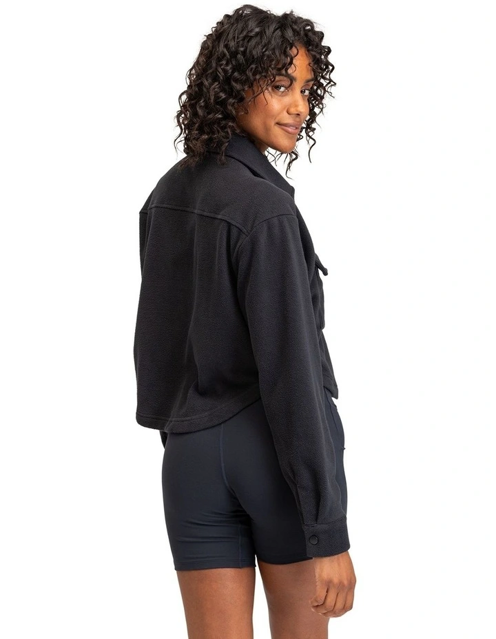 Waves Of Warmth Sports Shacket in Anthracite