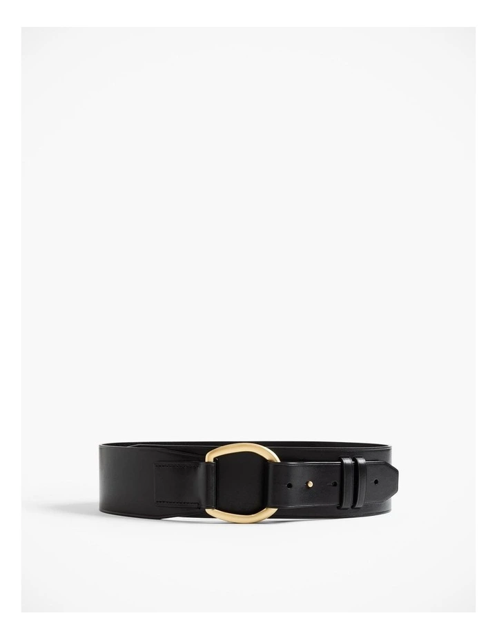 Turn Back Belt in Black