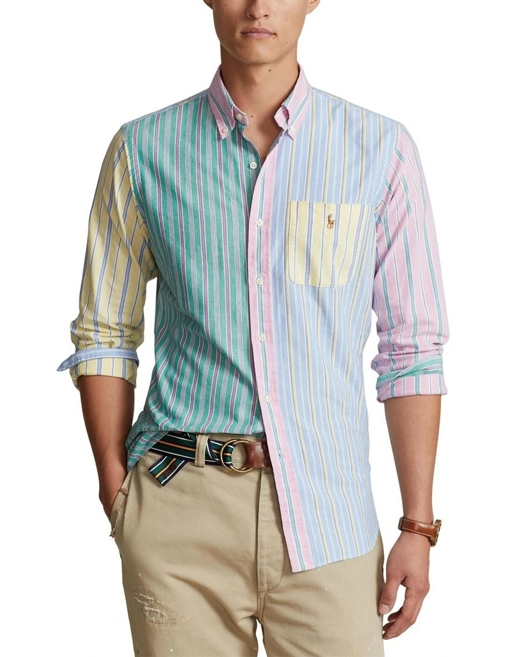 Classic Fit Striped Oxford Fun Shirt in Multi