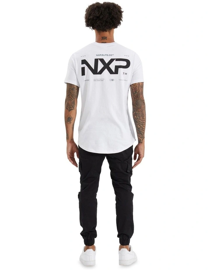 Lostford Dual Curved Tee in White
