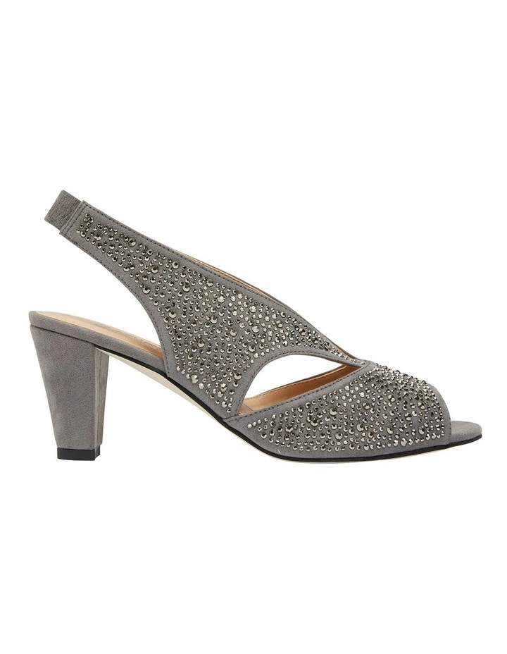 Angie Grey Fabric Sandal