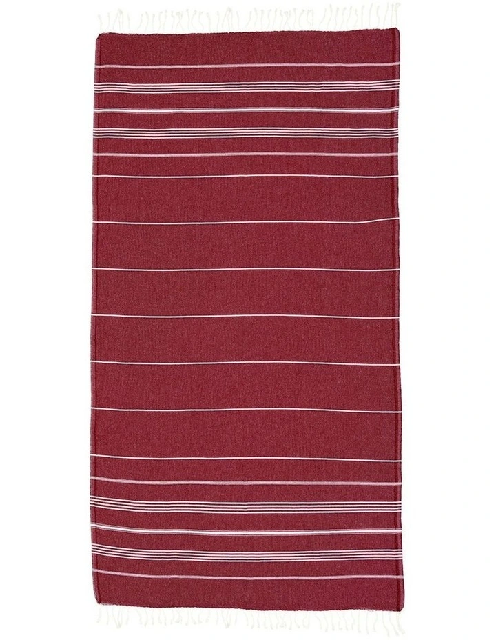 Thin Turkish Towel in Dark Red