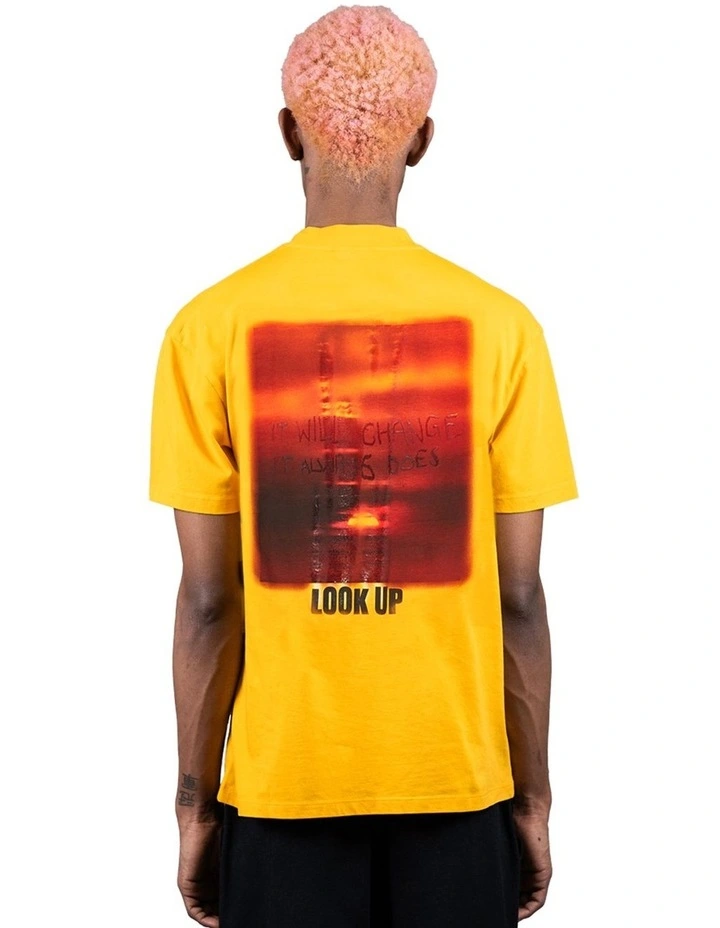 Look-Up T-shirt in Saffron Yellow