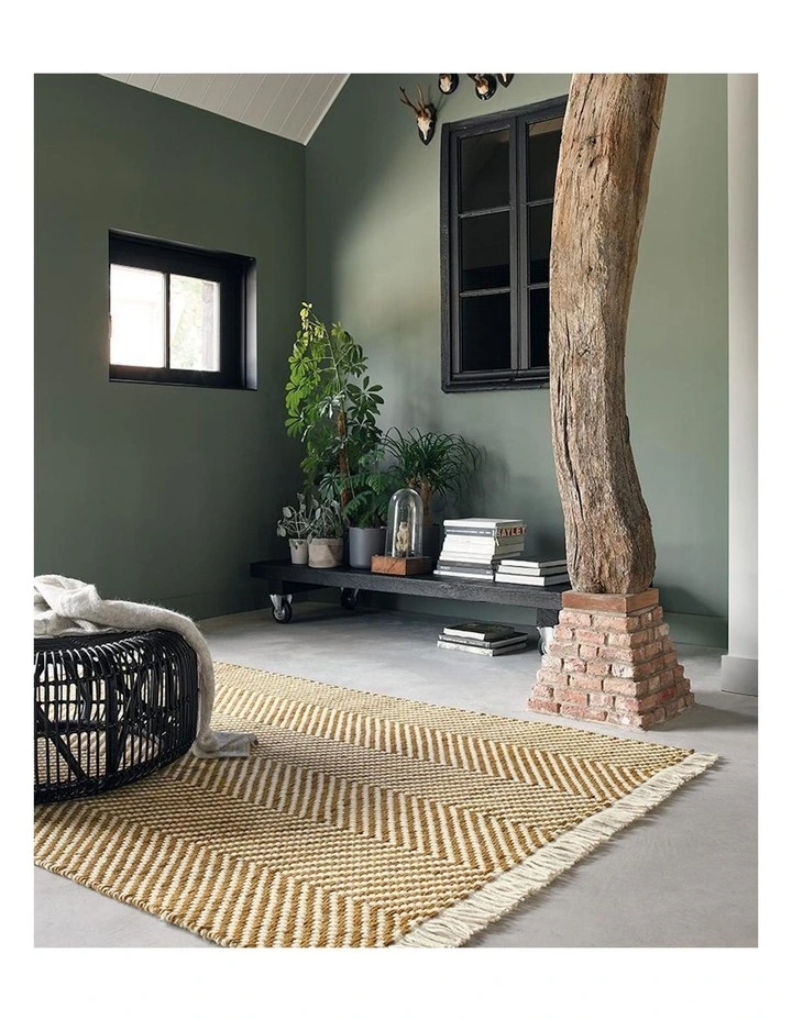 Atelier Twill Rug 49206 in Tan