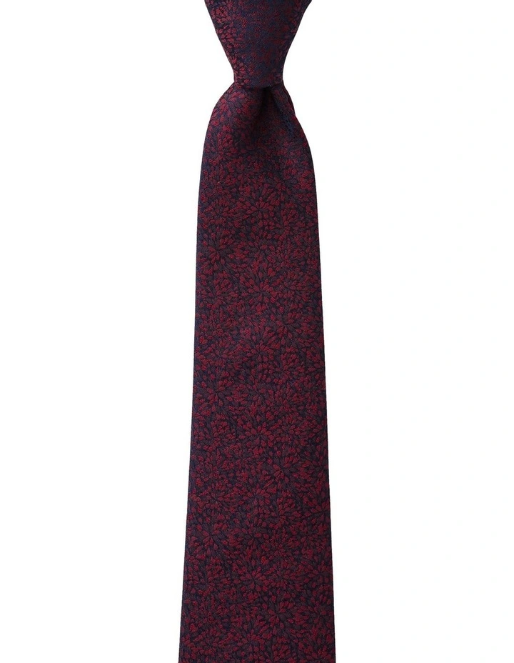 Ice Crystals Silk Tie in Wine