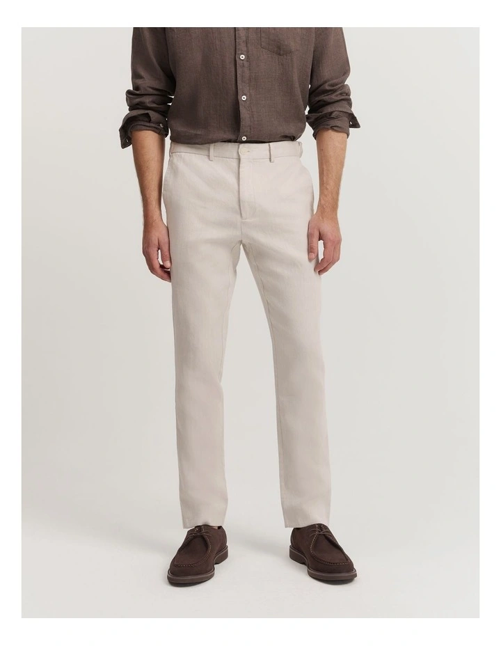 Cotton Linen Pant in Oat
