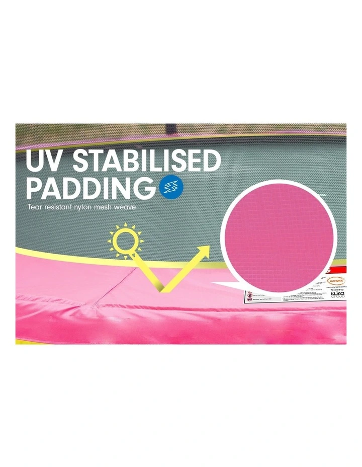 6ft Trampoline Free Safety Net Spring Pad Roof Cover Mat Basketball Set Pink