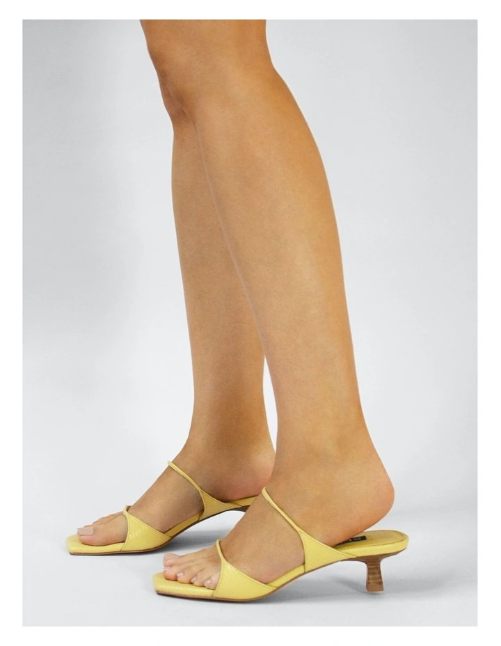 Taylah Heeled Mules in Yellow