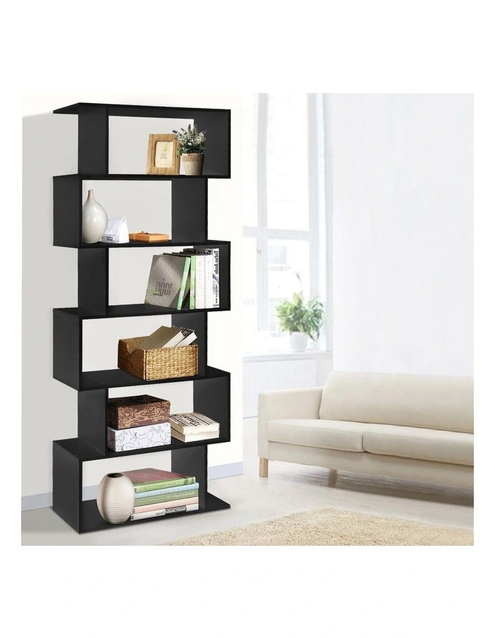 Bookshelf 6 Tiers in Riva Black