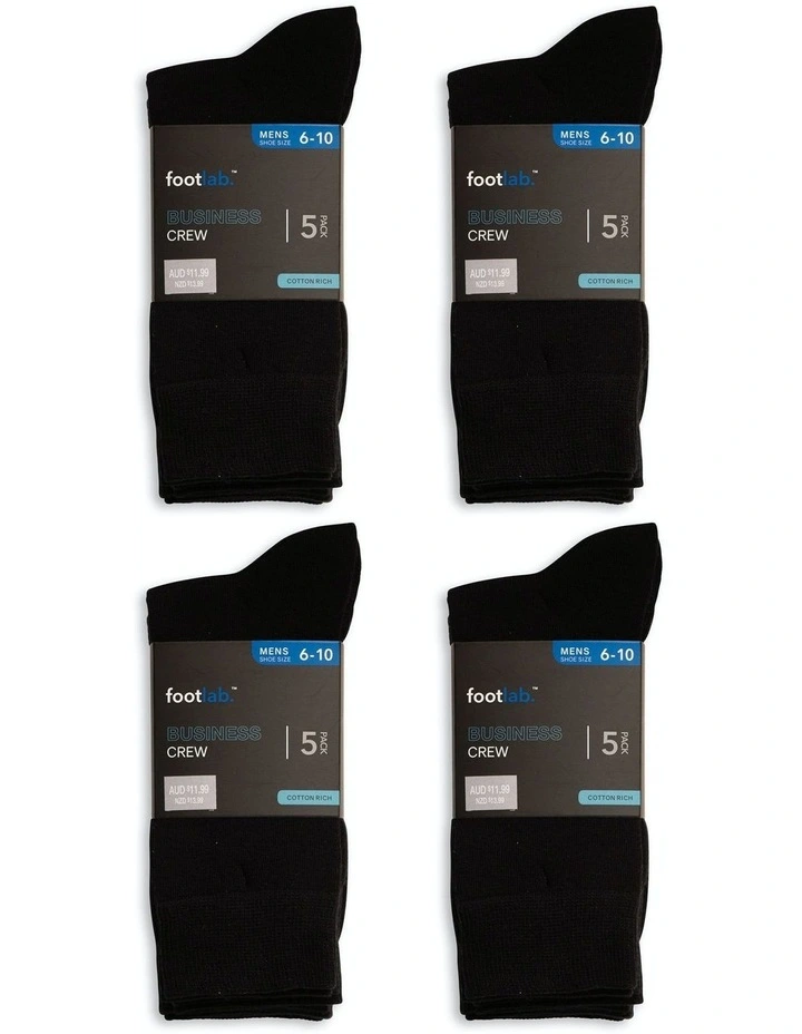 Business Socks 20 Pack inBlack