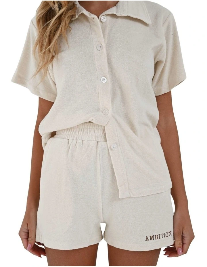 Organic Cotton Shirt in Beige