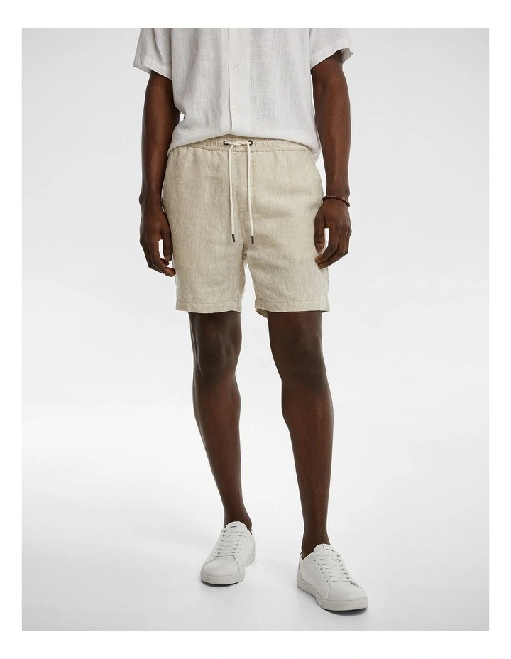 Manta Linen Short in Stone