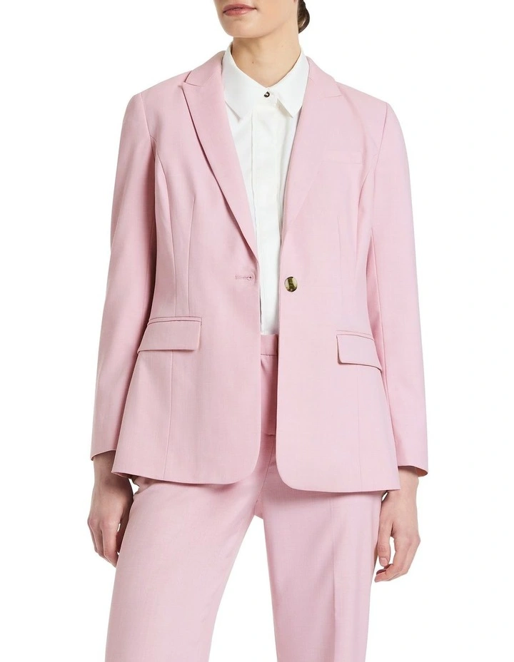 Lacy Twill Blazer in Lotus