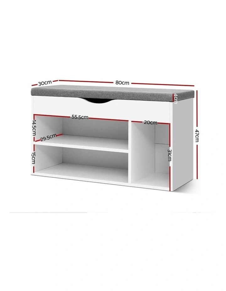 Shoe Cabinet Bench Shoes Organiser Storage Rack Shelf White Cupboard Box