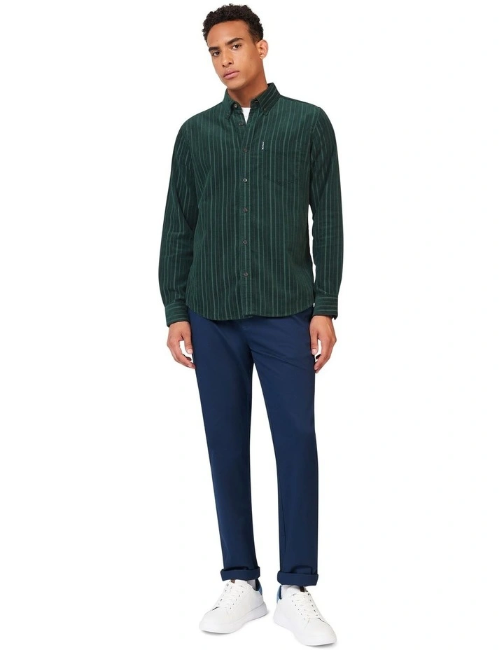 Cord Long Sleeve Shirt in Green