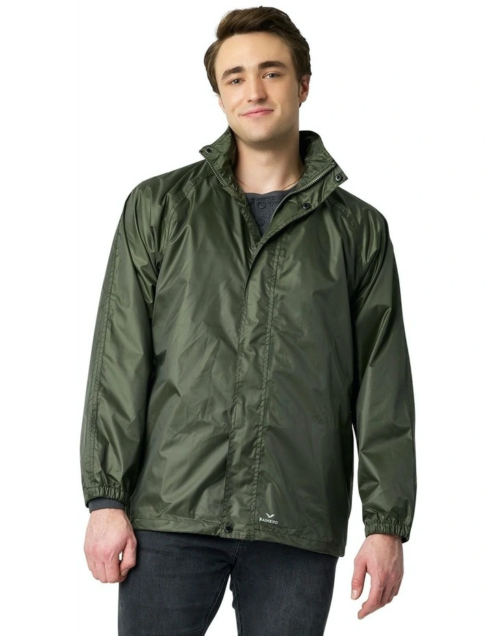 Stowaway Waterproof Rain Jacket in Khaki