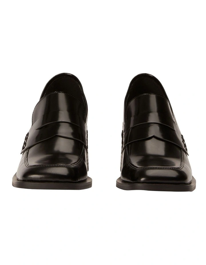 Lomax Heels in Black Hi Shine