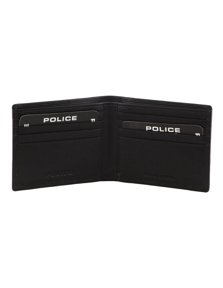 Leather Slimline Bi-Fold Wallet in Black