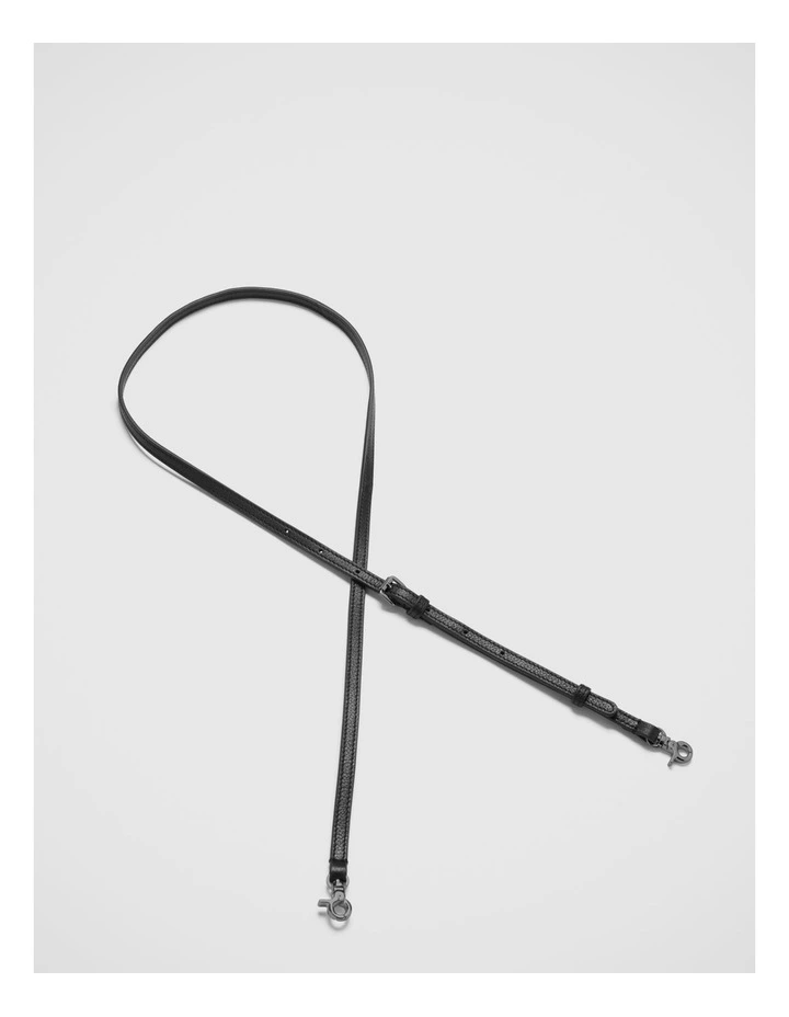 Link Crossbody Bag Strap 8mm in Black Gunmetal