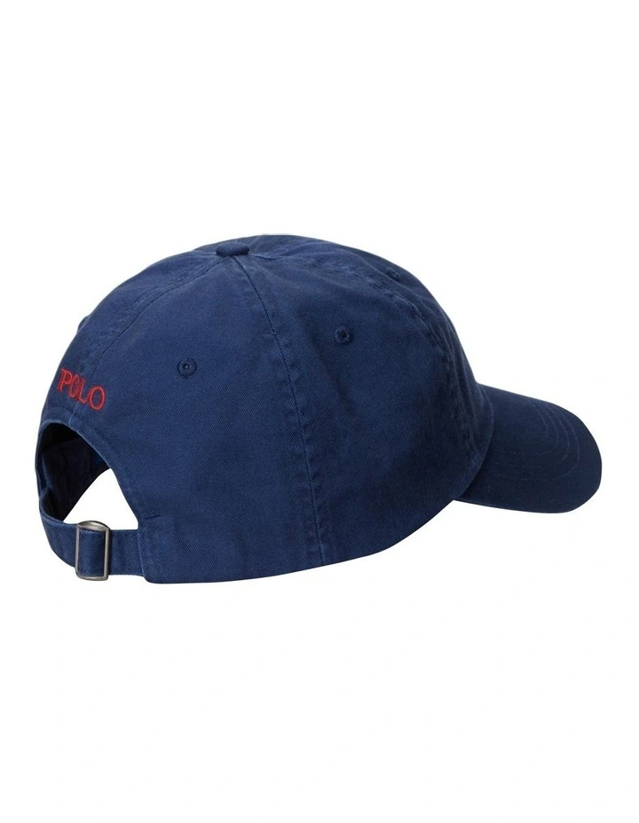 Cotton Chino Baseball Cap in Blue