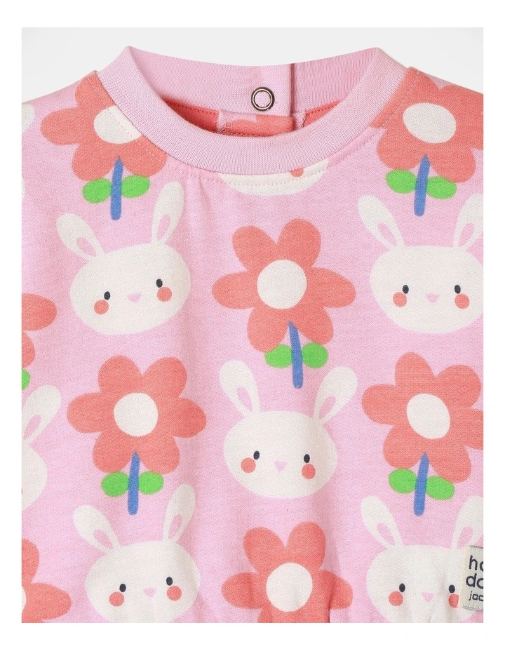 Ava Sweat Top and Trackpant Set in Light Pink