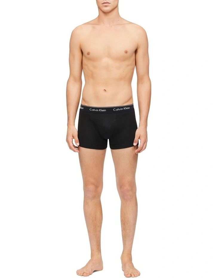 Classics Cotton Trunks 3 Pack in Black