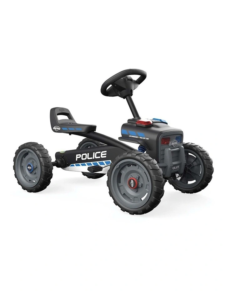 Buzzy Police Pedal Go Kart Ride on (2-5Years) in Blue/Black