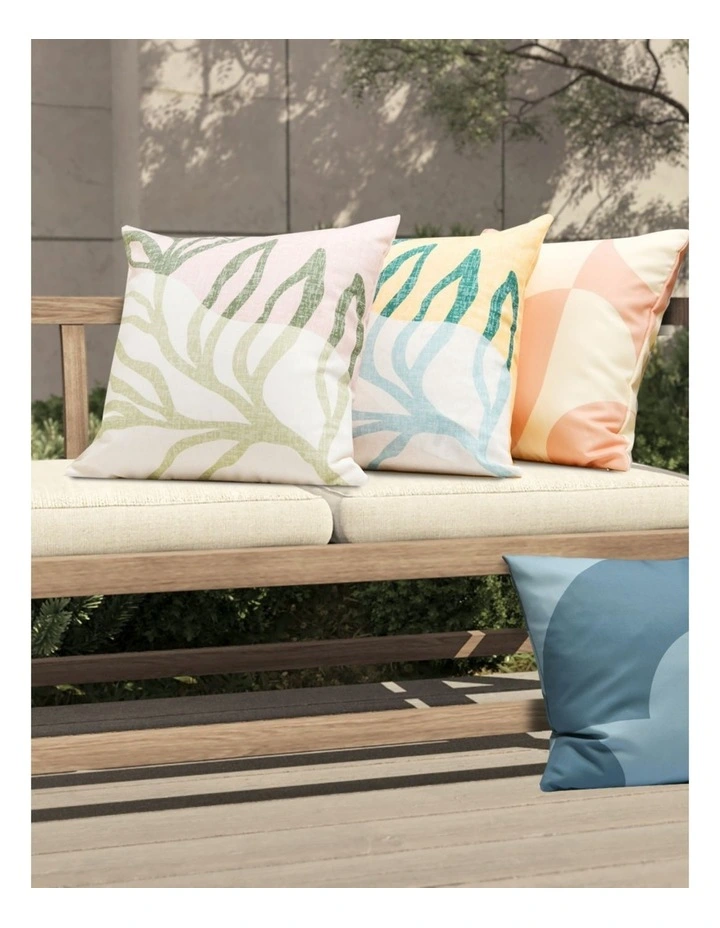 Noosa Printed Outdoor Cushion 50 x 50cm in Mustard
