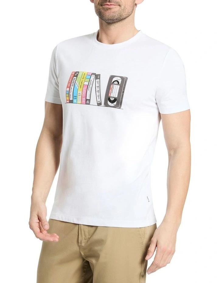Every Breath You Tape Tee in White
