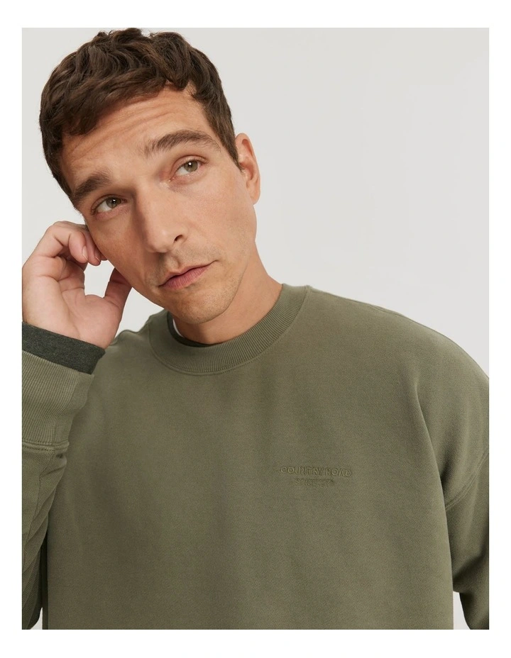 Oversized Sweat in Army Green