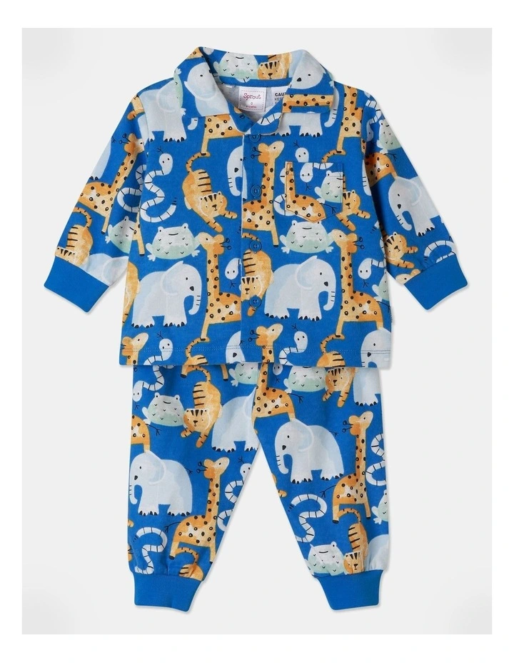 Safari Pyjama Set in Bright Blue