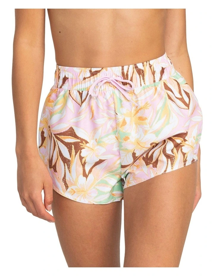 Fashion Printed Boardshorts in Quiet Green Coast