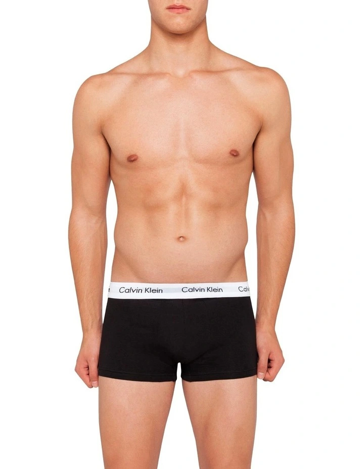 Cotton Stretch Trunk 3 Pack in Black