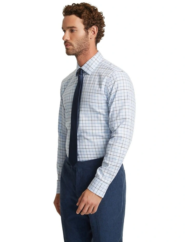 Beckton Cotton Check Shirt in Blue