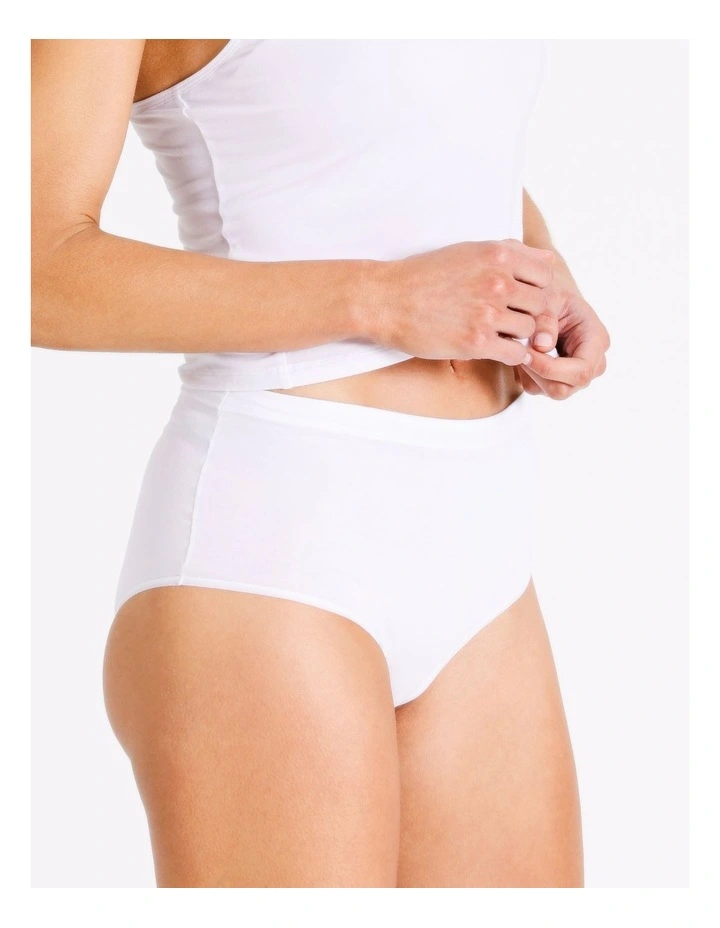 Organic Cotton Full Brief in White
