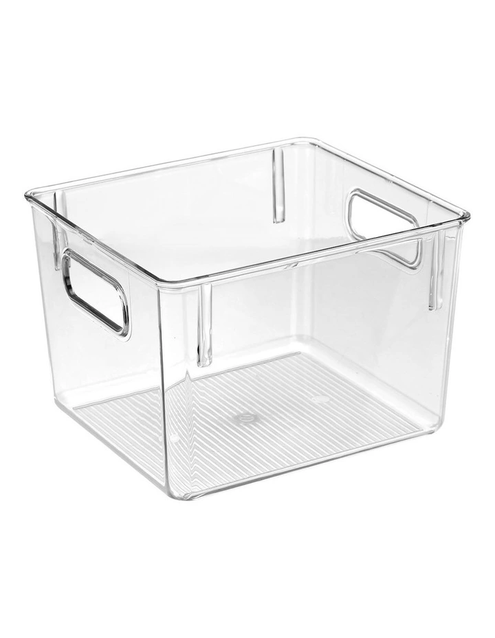 Crystal Plastic Medium Storage Container 21cm in Clear