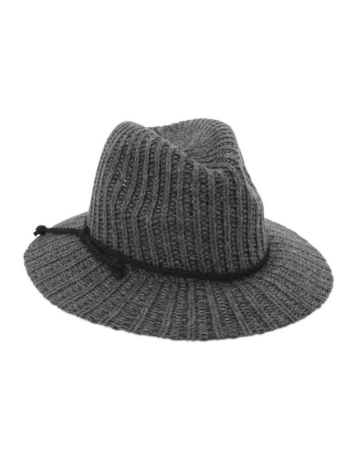 Griselda Fedora Hat in Charcoal