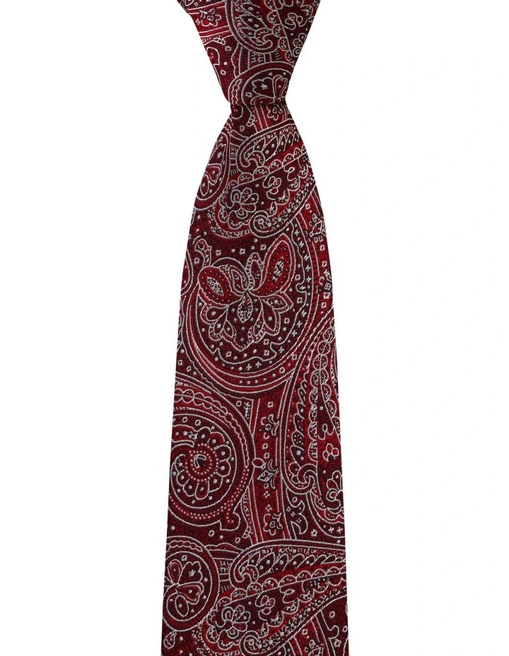 Giaggiolo Paisley Silk Tie in Red