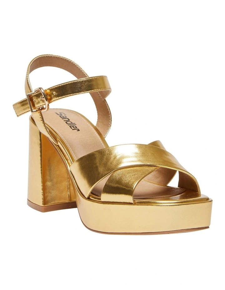 Sienna Sandals in Gold Metallic