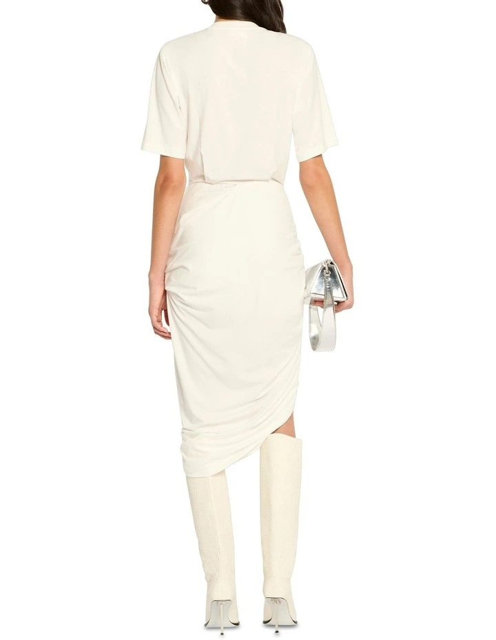 High Beam Tee Dress in Bright White