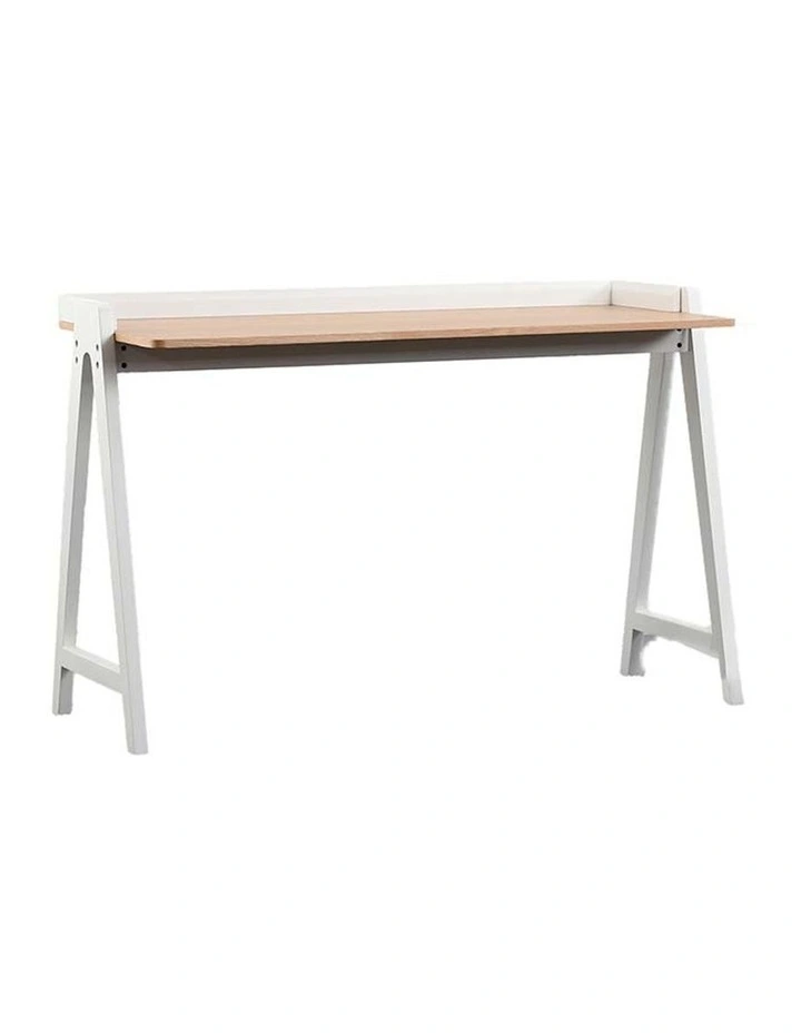 Yara Study Desk 118cm in White/Natural
