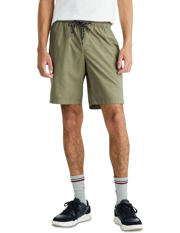 Brooklyn Poplin Pull On Short in Khaki